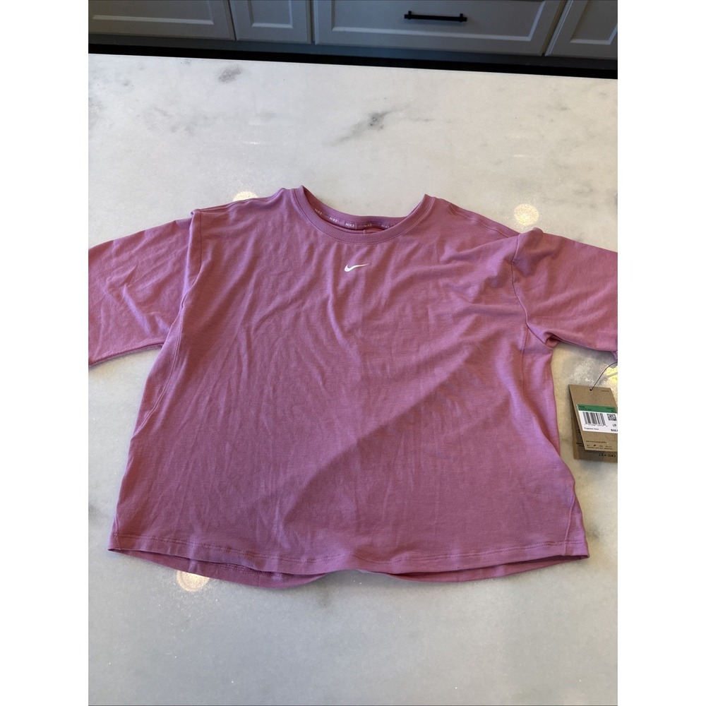 Nike Training Top Kids XL Pink Dri-FIT‎ Short Sleeve Boxy Shirt FZ5602-646
